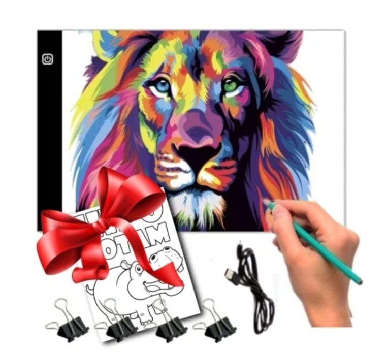 DESKA KREŚLARSKA tablet graficzny A4 kalka zestaw+ gratisy