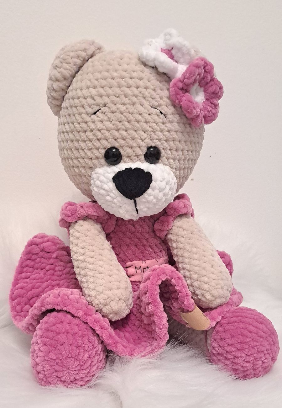 Miś dla dziewczynki handmade rękodzieło