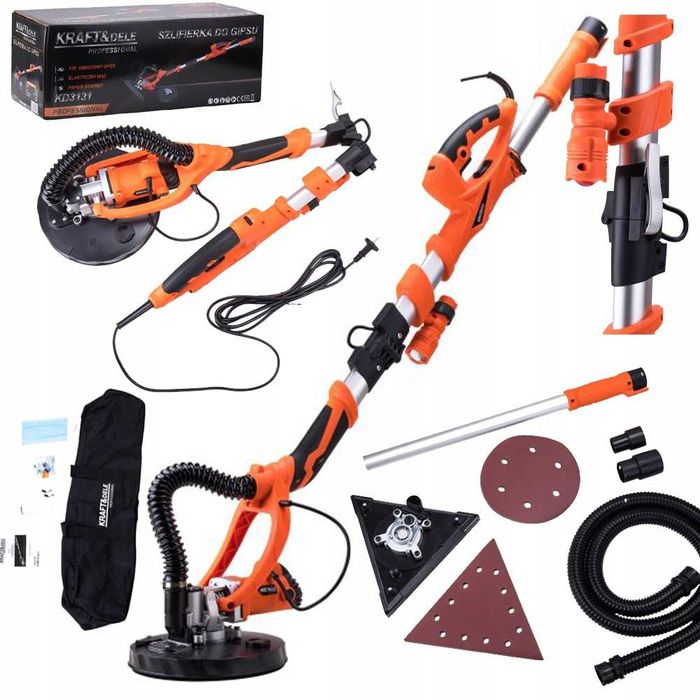 Szlifierka Żyrafa Do Gipsu Gładzi Tynków z Podświetleniem LED 1500W