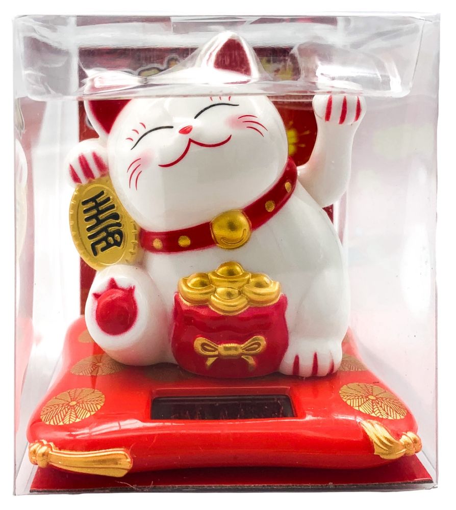 Maneki neko japoński azjatycki kot kotek szczęścia machający łapką