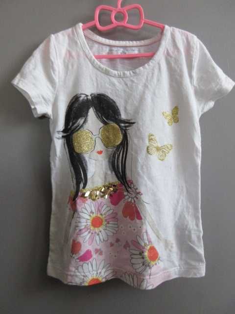 Firmowe koszulki bluzki T-shirty 5 szt roz 122