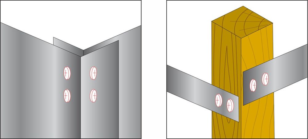 łączniki montażowe gm-s 4,2x25mm ral 9007