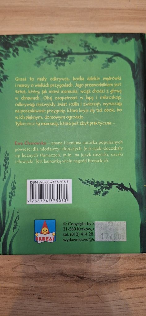 Książka dla dzieci "Grześ, Tatuś i dalekie wędrówki" E. Ostrowska