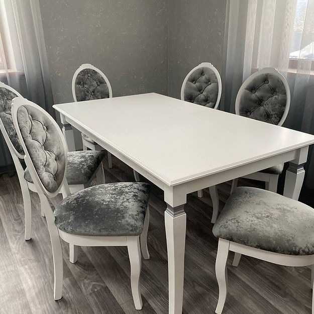 Комплект обеденный стол и стулья. Кухонний стіл та стільці. Стол Стул