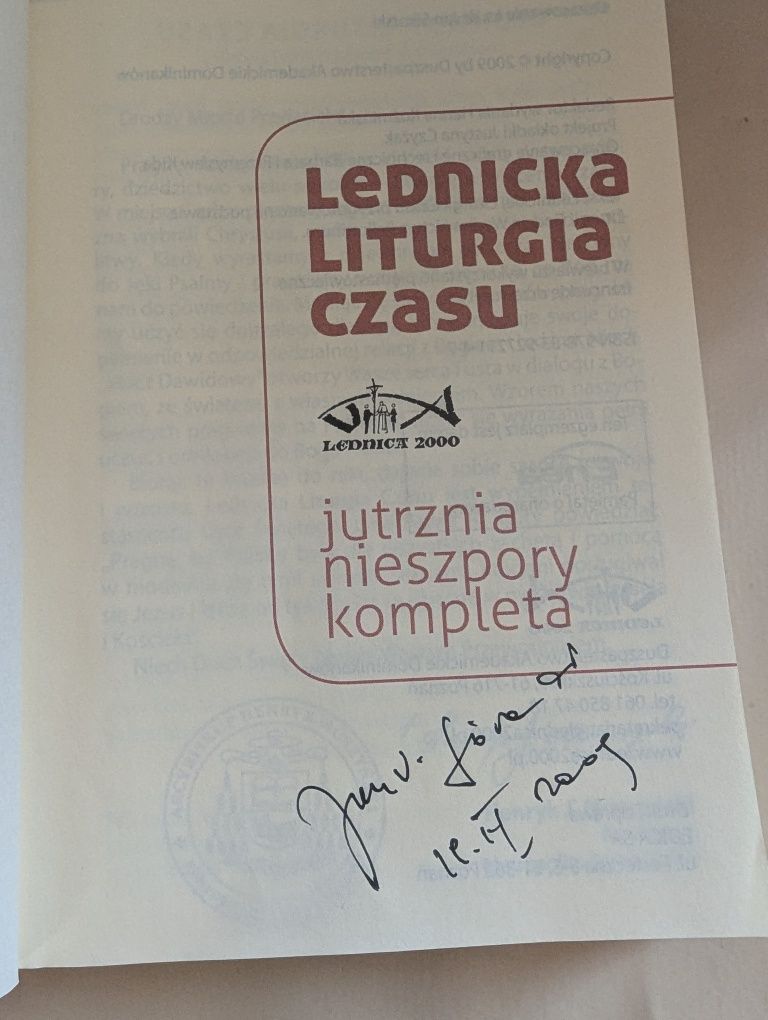 Lednicka liturgia czasu, jutrznia nieszpory Brewiarz, Lednicka modalit