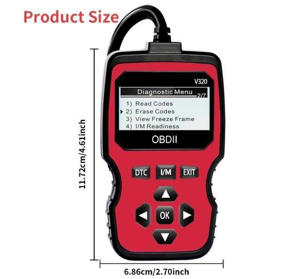 Leitor OBD  II para automóvel