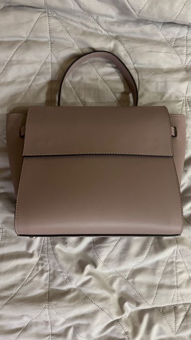 Продам шкіряну сумку Genuine Leather (лілова, нова)