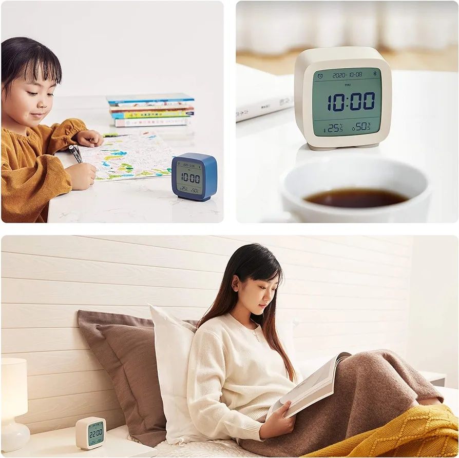 Relógio Despertador Xiaomi Qingping com Bluetooth, Temp e Humid