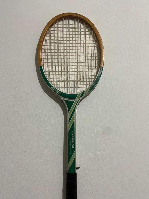 Raquete tenis All Pro Chapion, em Madeira, VIntage
