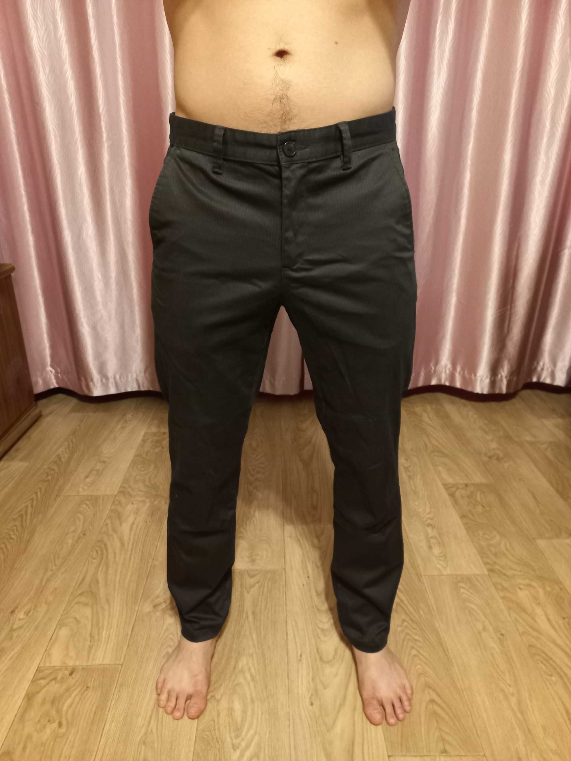 Чоловічі штани чорні Slim Fit розмір 30