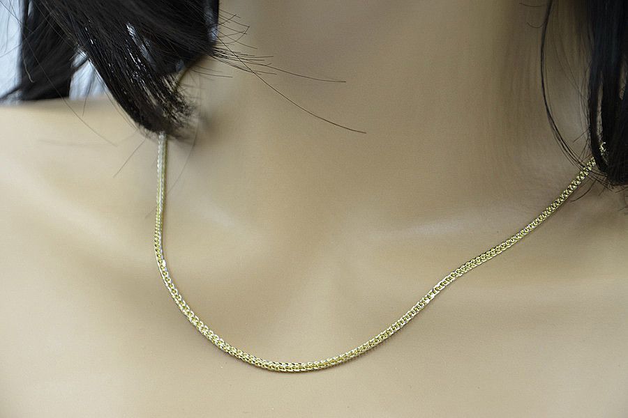 Złoty łańcuszek 14k żółte złoto Lisi ogon cc036y 55cm 2,25 mm Gdańsk