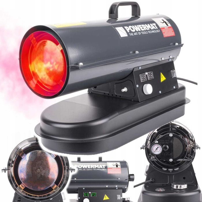 Nagrzewnica dmuchawa spalinowa 20kw termostat LCD grzejnik farelka