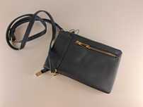 E249 Mini Torebka Na Telefon Portfel Crossbody Organizer Czarna
