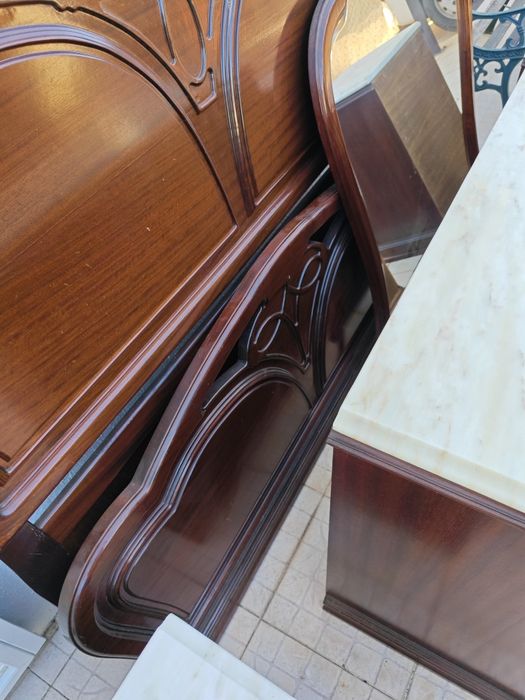 Conjunto Quarto de Casal em Mogno Maciço