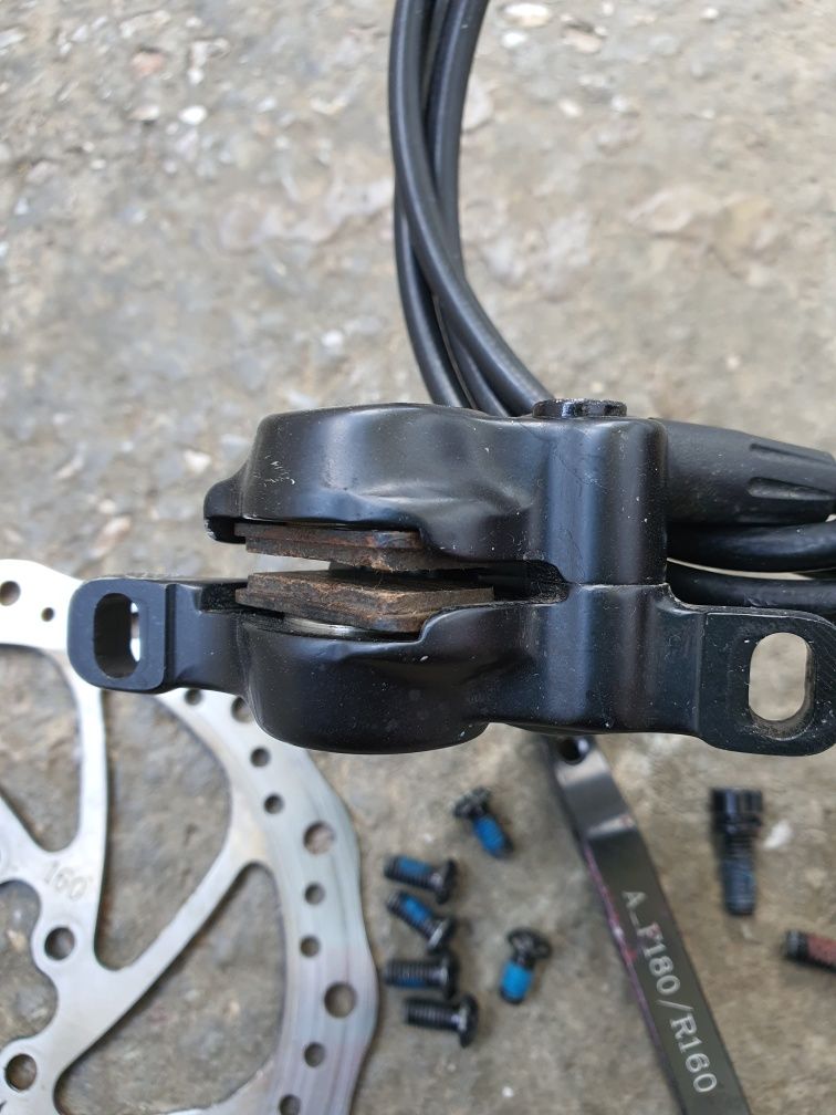 Hamulec tarczowy hydrauliczny Tektro Auriga Comp tył 140cm sprawny