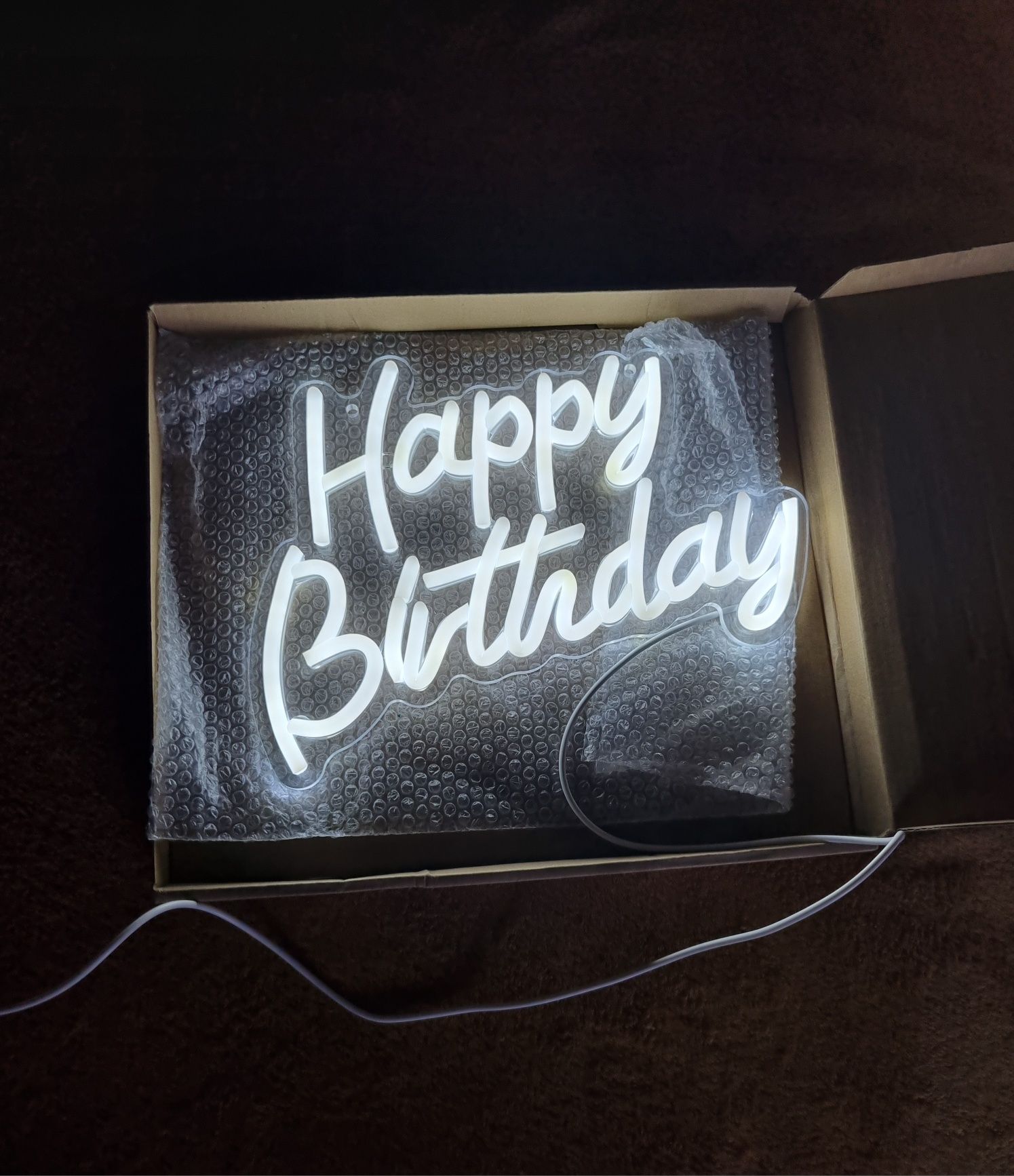 Napis Led Happy Birthday