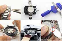 Kit, conjunto de ferramentas para reparar relógios