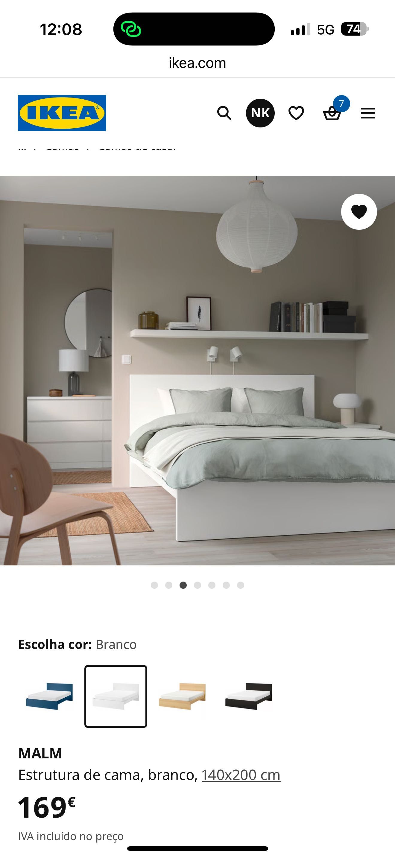 Cama IKEA MALM 140x200 cm