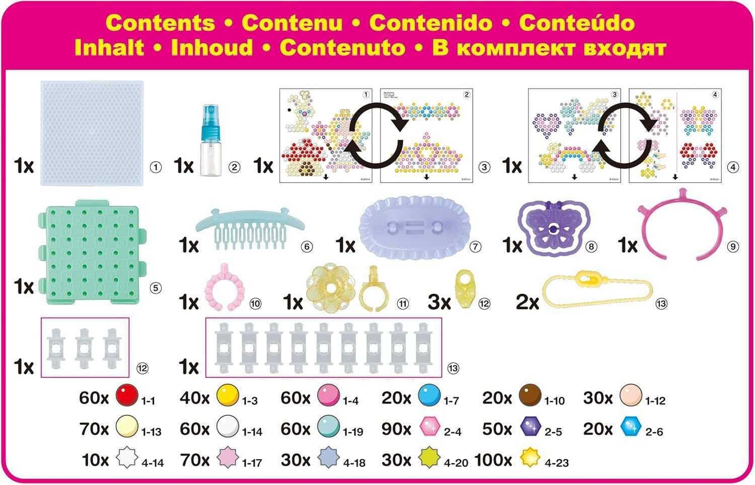 Aquabeads Koraliki Gwiazdki Zestaw Świat wróżek 31766 C47