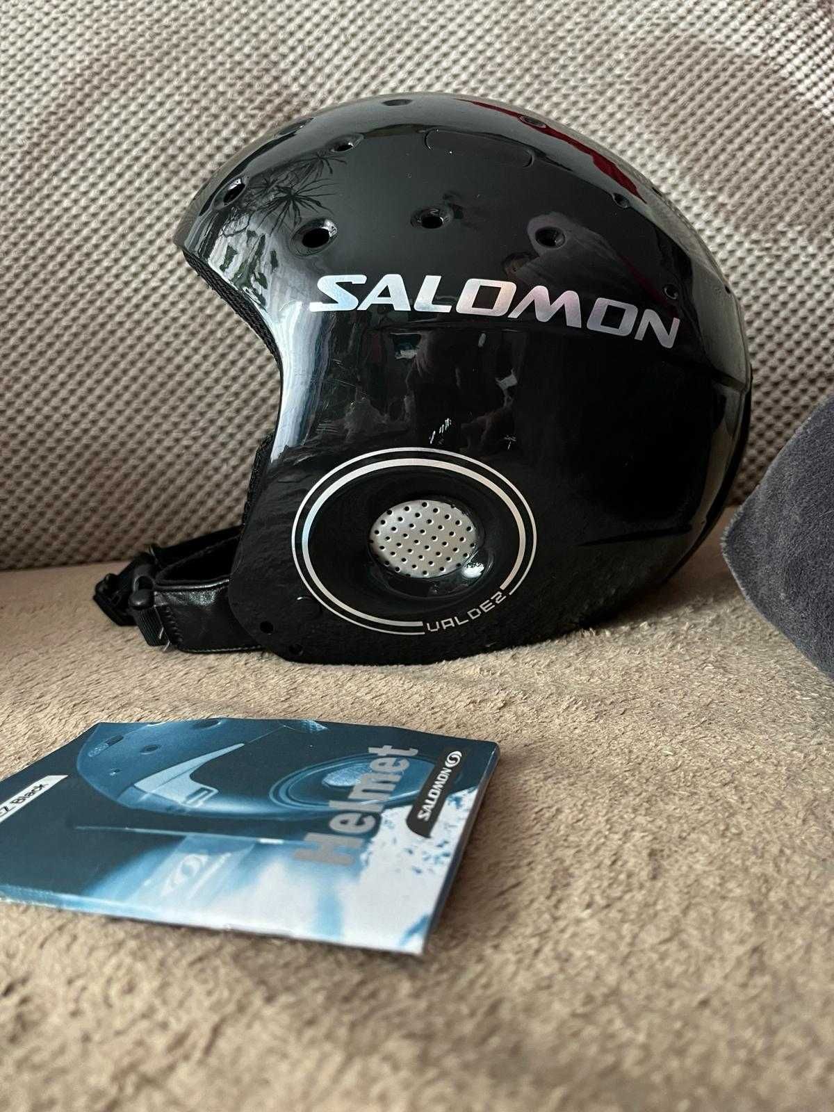 kask narciarski firmy Salomon dla dziecka rozmiar S + gogle firmy AW