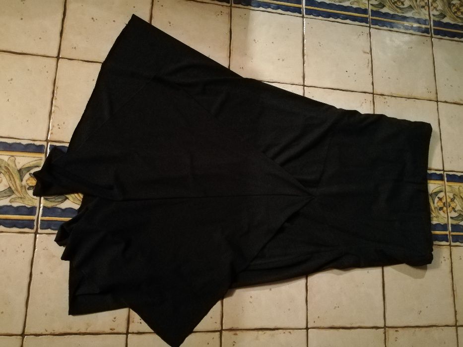 Spódnica dzianinowa ciemnoszara, asymetryczna 36/38 M/L