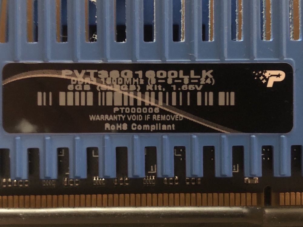3x2 GB RAM PC DDR 3 1600MHz Patriot