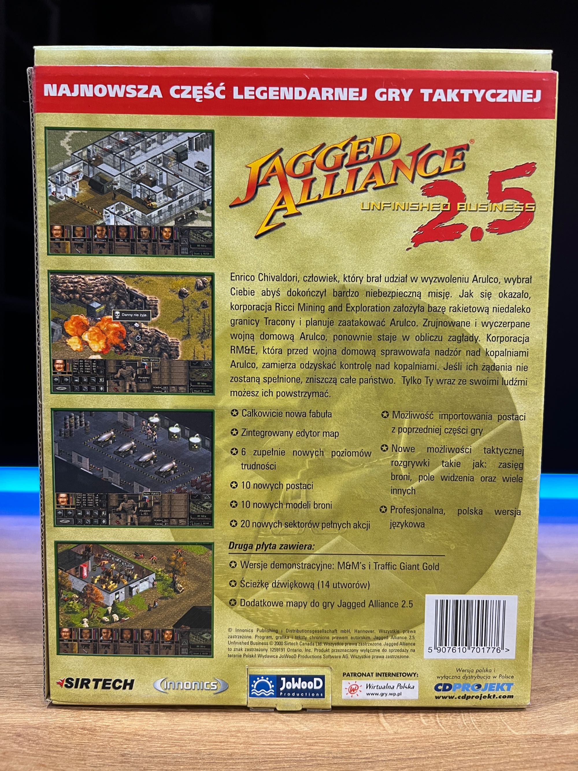 Jagged Alliance 2.5 gra (PC PL 2000) BIG BOX kompletne wydanie