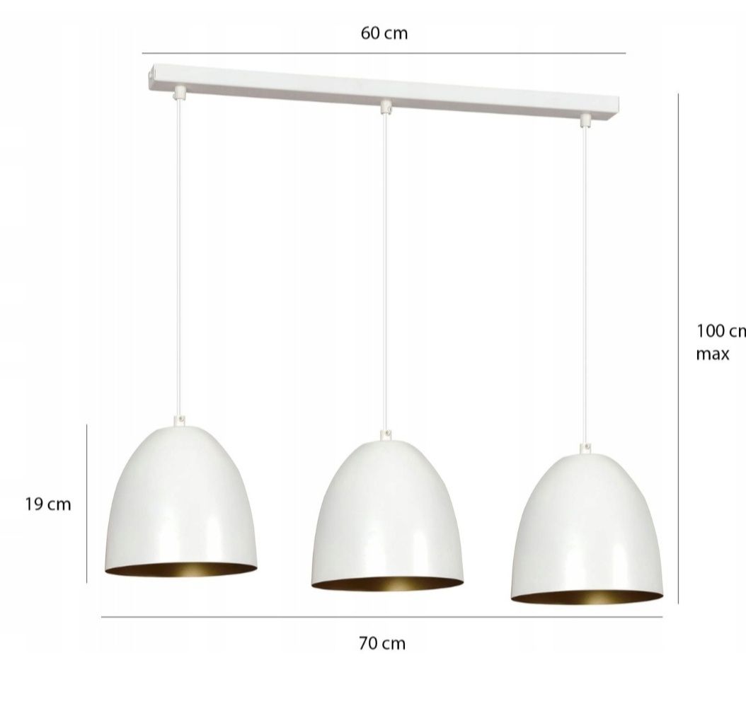 Lampa emibig lenox 3 white gold