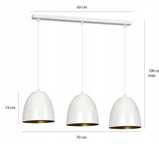 Lampa emibig lenox 3 white gold