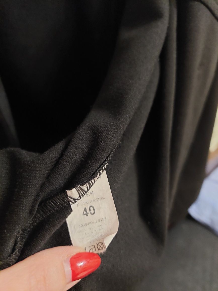 Oversize czarny żakiet zapinany na 2 guziki L/XL