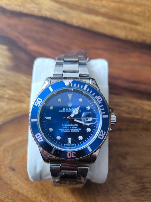 Zegarek Rolex imitacja - niebieska koperta, nowy, nie używany no.2128