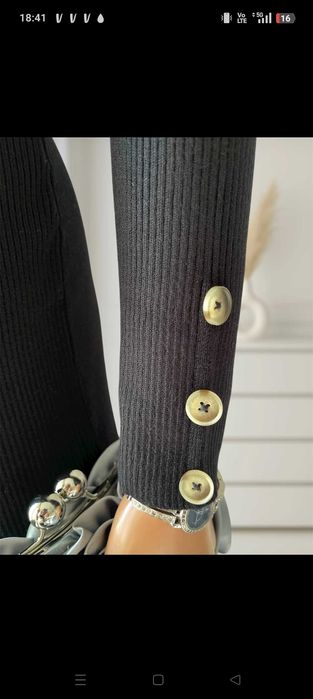 Mega piękna nowa sukienka czarna S/M 70% wiskoza