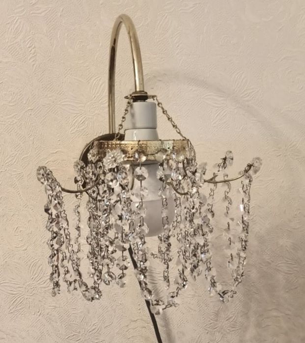 1960р. Preciosa Jablonec Чехія кришталь світильник бра настіний