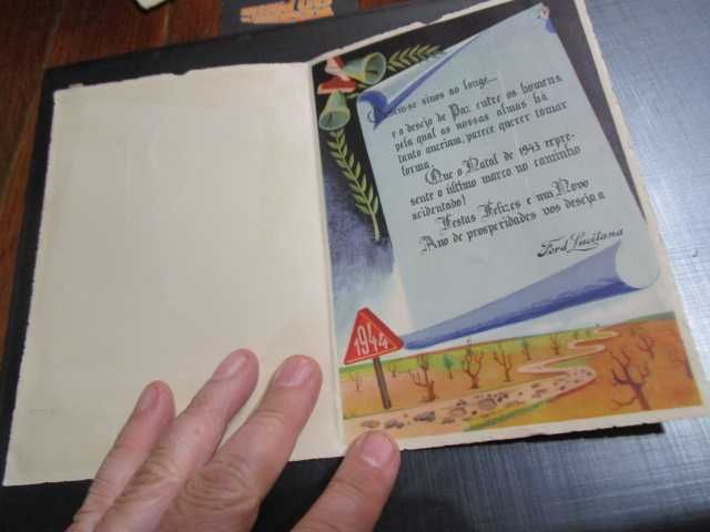 Automobilia Ford Lusitania cartão Boas festas 1943 !