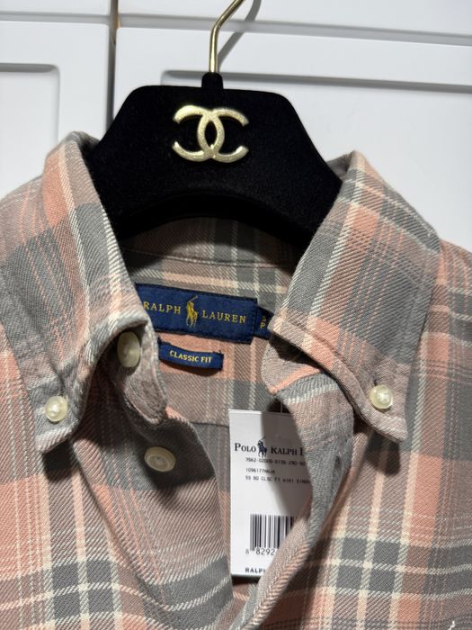 Polo Ralph Lauren оригінал сорочка в клітинку сіра рожева