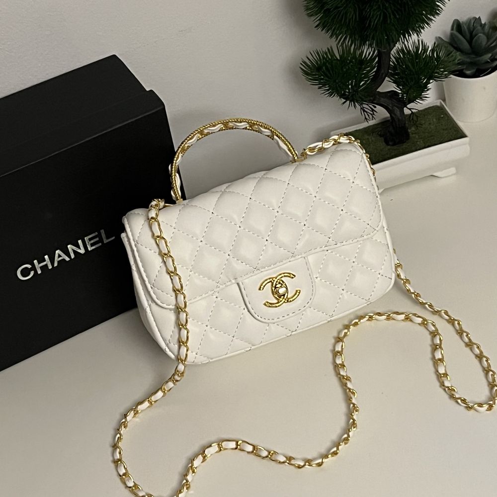 Torebka Chanel biała + komplet opakowań!!