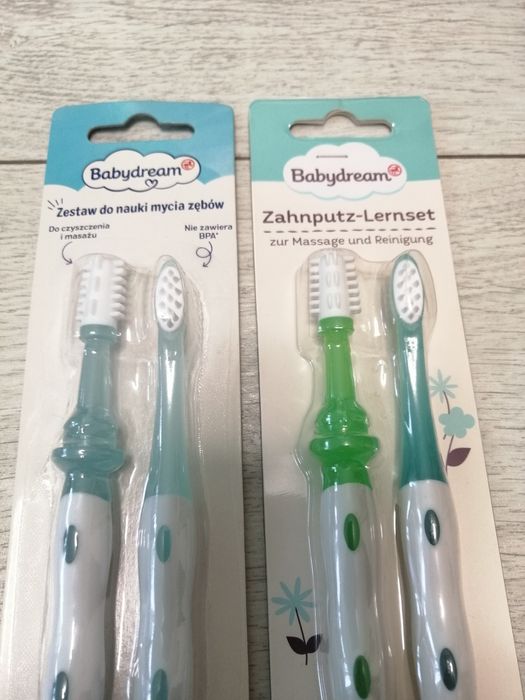 Zestaw 2 opakowań szczoteczek do nauki mycia zębów Babydream Rossmann