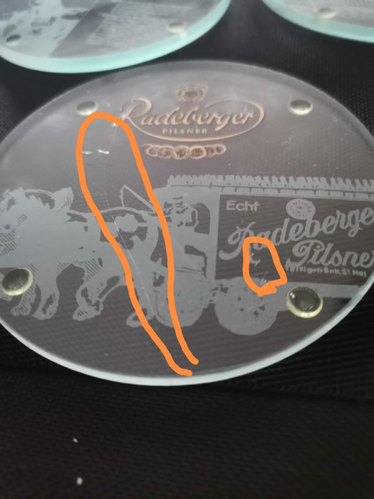 Szklane podkładki pod piwo