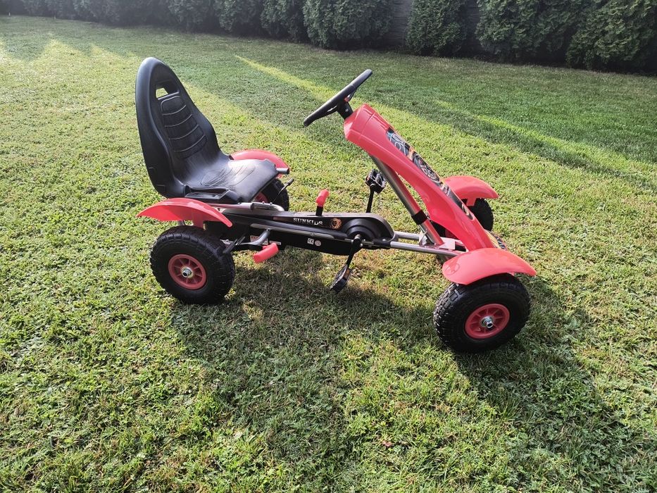 Gokart na pedały dla dziecka, pompowane koła