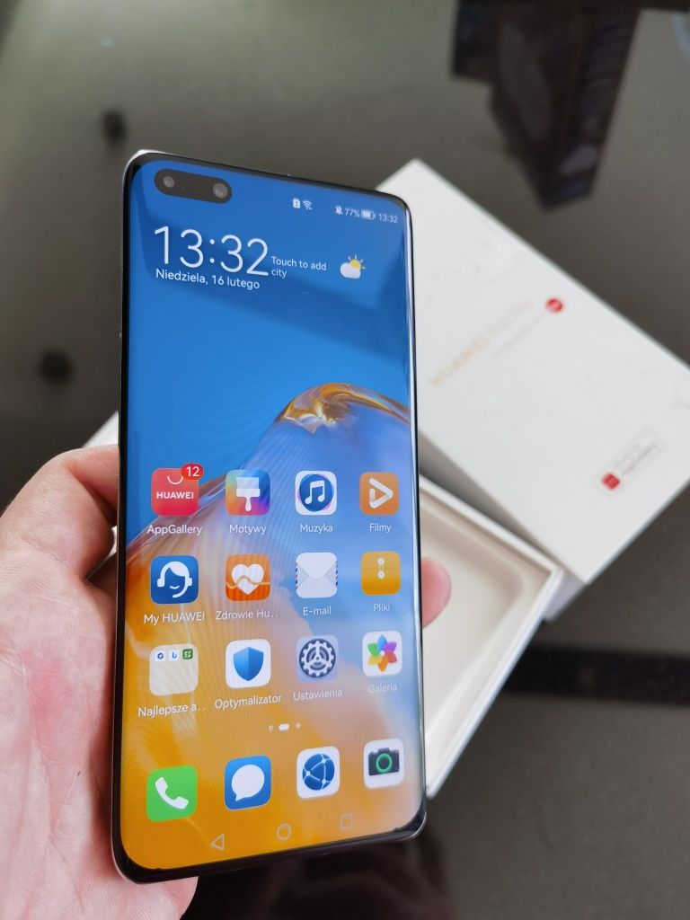 Huawei P40 Pro 8/256 box ładowarka oryg etui bdb+