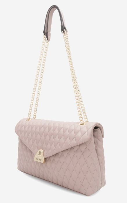 NINE WEST J.Nowa Torebka Damska! Róż! Pikowana! Łańcuszek Regulowany!