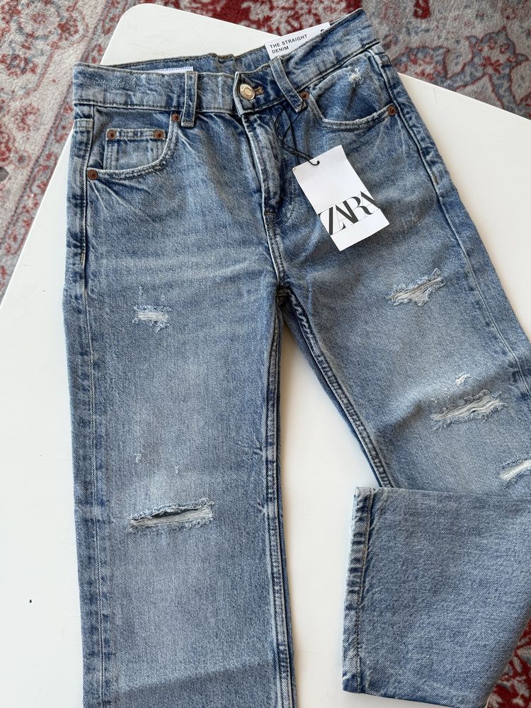 Zara джинси 134, zara летние рваные джинсы 8-9 лет
