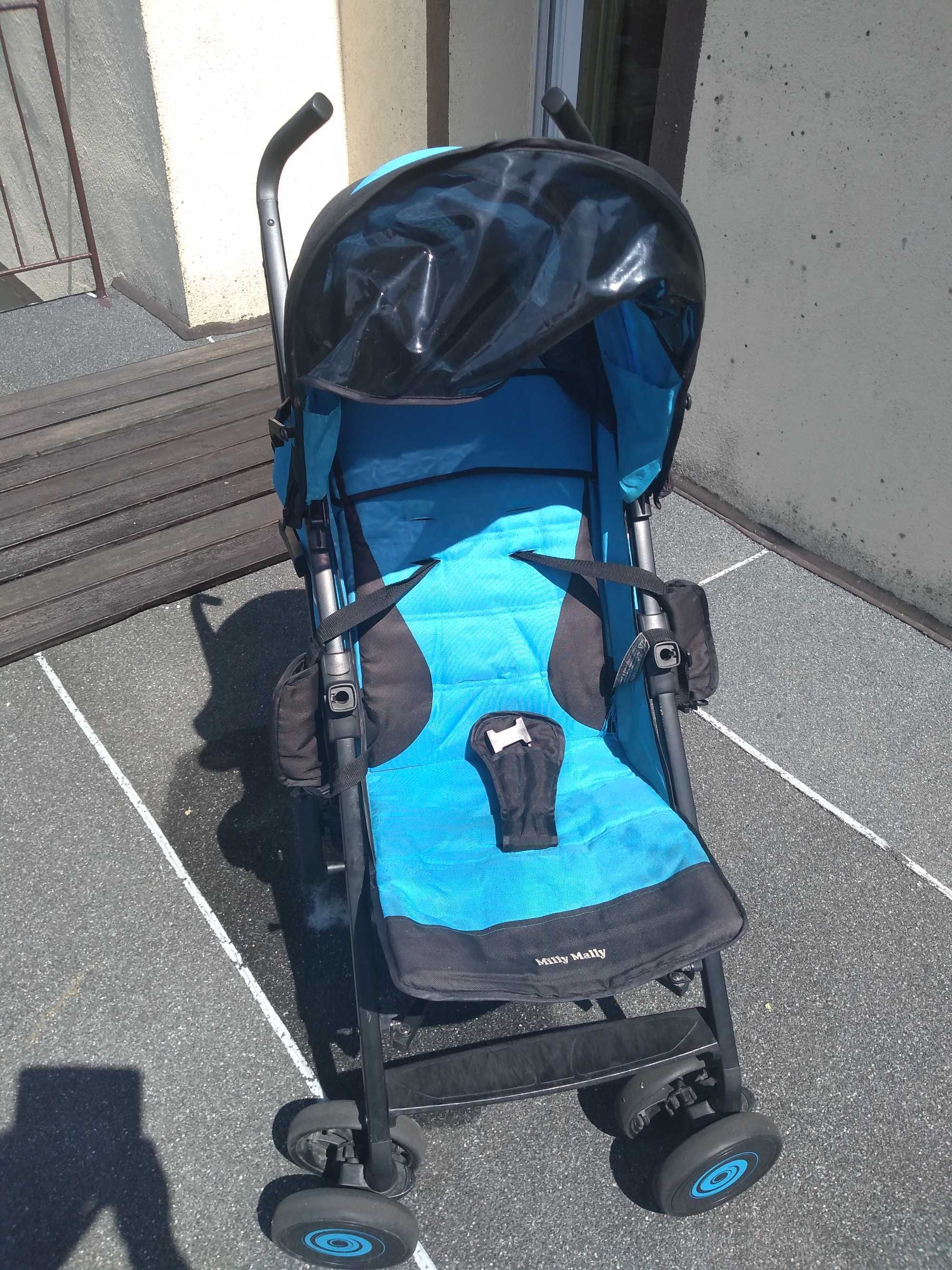 Wózek Milly Mally METEOR Alu spacerówka typu parasolka - Niebieski