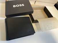 Hugo Boss skorzany duzy portfel nowy w pudelku
