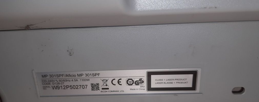 RICOH Aficio MP301spf сетевoй принтер цв.сканер копир факс