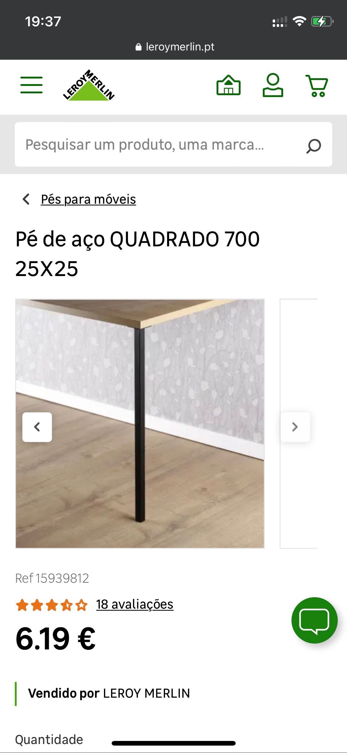 4 Pernas de mesa 70cm altura