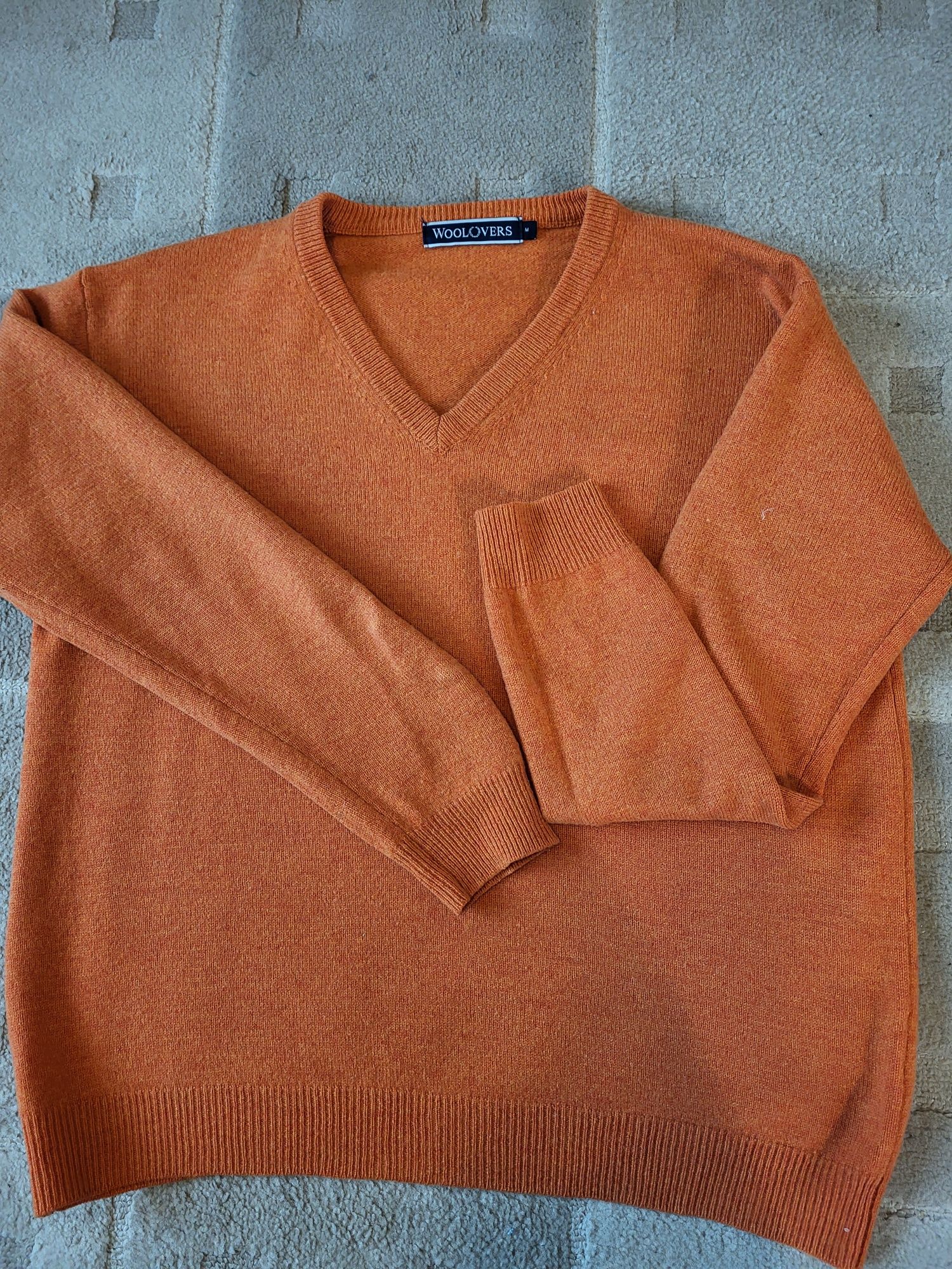 Sweter welna WOOLOVERS pomarańczowy