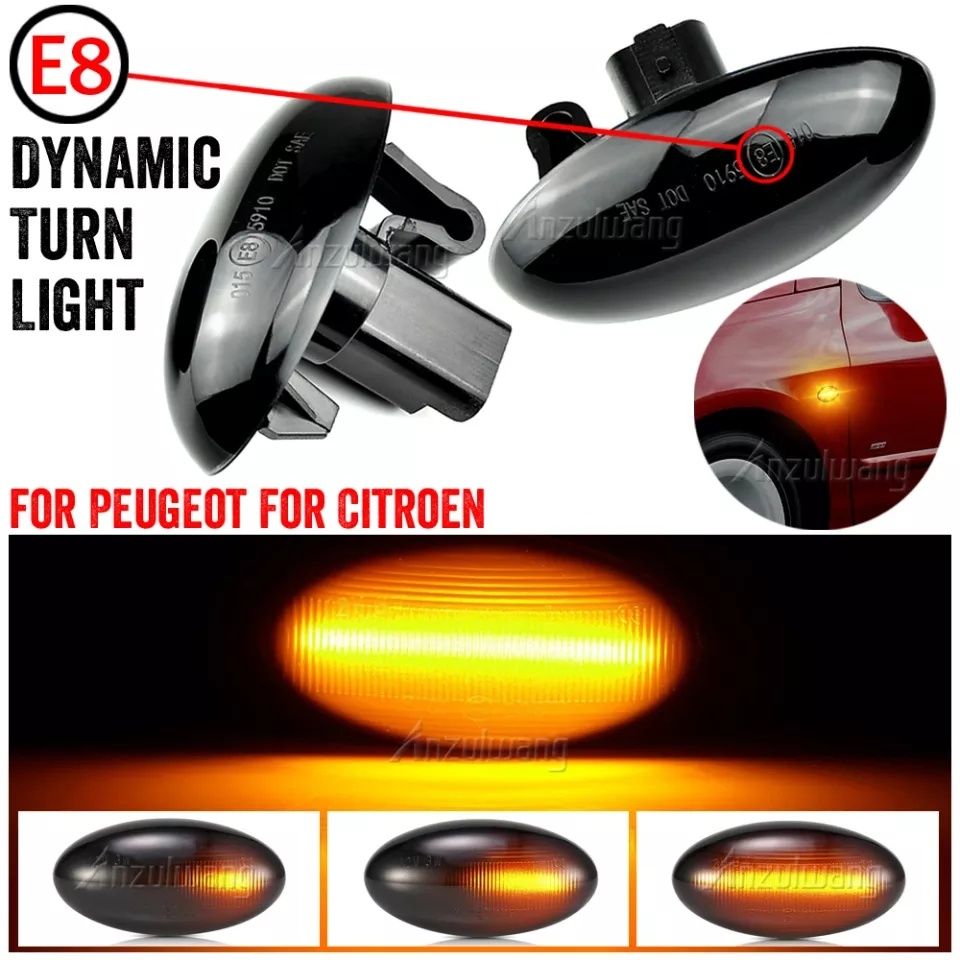 Piscas led dinâmicos BMW E90/E91/E92/E81 Mini Cooper Peugeot Citroen