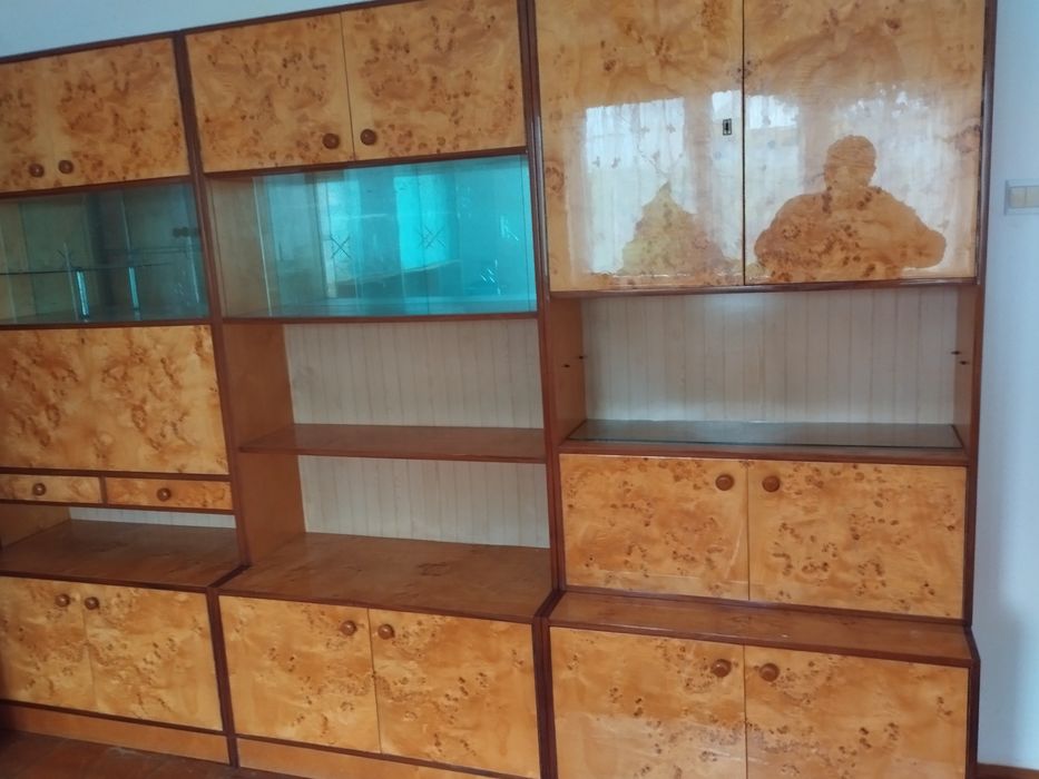 Meble szafa regał meblościanka PRL wysoki połysk