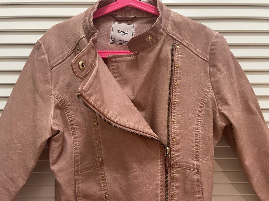 Skórzana ramoneska, lekka kurtka wiosenna Mayoral r. 152